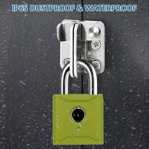T1004D Smart BT Fingerprint Padlock Rechargeable Keyless Lock IP65 Waterproof Anti-theft Luggage Backpack Lock 