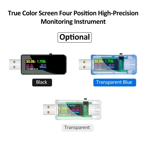 13 in 1 USB Tester Current Voltage Indicator Color LCD Display USB Tester Electric Ammeter Power   Meter Charge DC Digital Multimeter Voltmeter Wattmeter Portable High-Precision USB Tester 