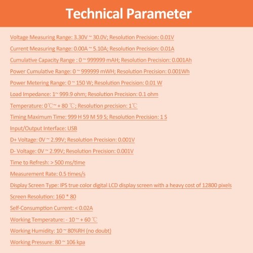 13 in 1 USB Tester Current Voltage Indicator Color LCD Display USB Tester Electric Ammeter Power   Meter Charge DC Digital Multimeter Voltmeter Wattmeter Portable High-Precision USB Tester 
