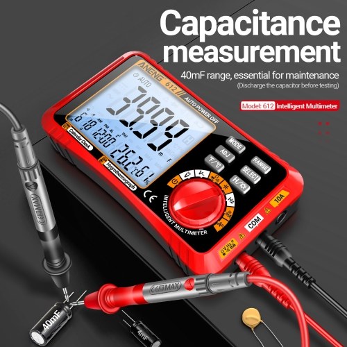 ANENG 612 Smart 3 in 1 Digital Multimeter Perpetual Calendar Temperature and Humidity Ammeter Voltmeter 4000 Count Professional Measurement Multimeter Test Tools 
