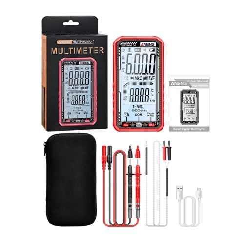 ANENG 620C Digital Multimeter 6000 Counts Transistor Testers True RMS Auto Electrical Capacitance Meter AC/DC Ammeter Voltmeter 