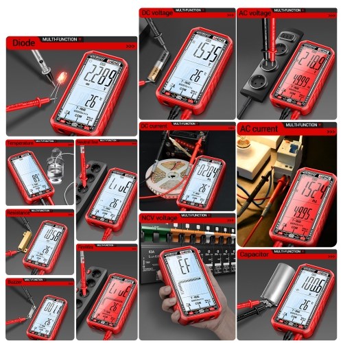 ANENG 620C Digital Multimeter 6000 Counts Transistor Testers True RMS Auto Electrical Capacitance Meter AC/DC Ammeter Voltmeter 