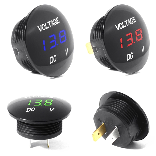 

Car Motorcycle DC 12V-24V LED Panel Digital Voltage Meter Display Voltmeter