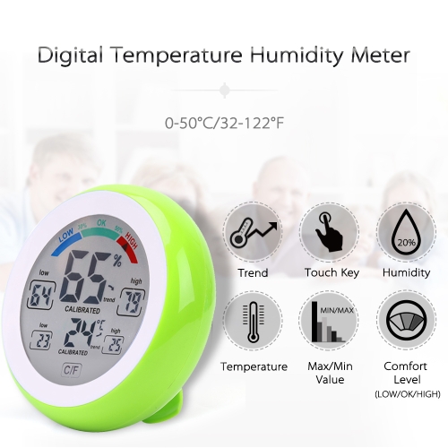 

Touch Screen Temperature and Humidity Meter