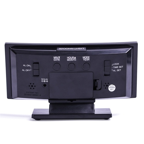 

Multifunctional Large Screen Digital Display Electronic Table Clock Mute LED Mirror Alarm Clock with Date Function and Temperature Function