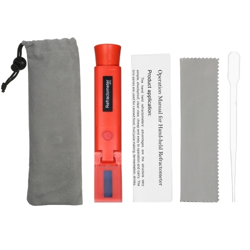 

Portable ATC Alcohol Refractometer Handheld Refratometer Liquor Volume Percent Tester with 0-80% Measuring Range