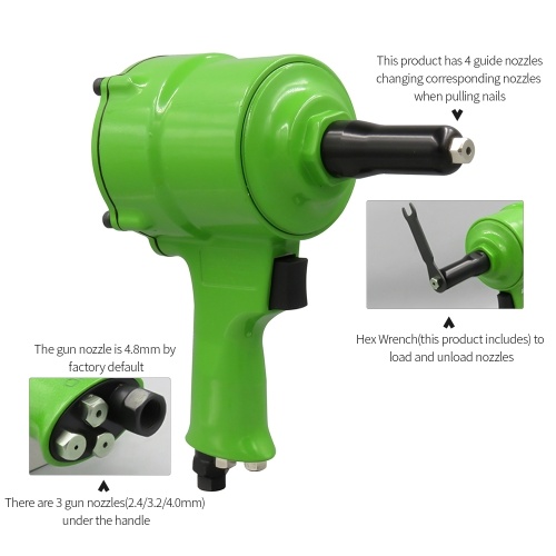 

Pro Air Riveter Pneumatic Pistol Type Pop Rivet Gun Air Power Operated Riveter