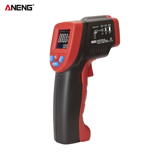 

ANENG GM550B+ Non-contact Digital Infrared Thermometer Temperature Meter -50℃~550℃(-58℉~1022℉) Adjustable Emissivity with Color LCD Screen