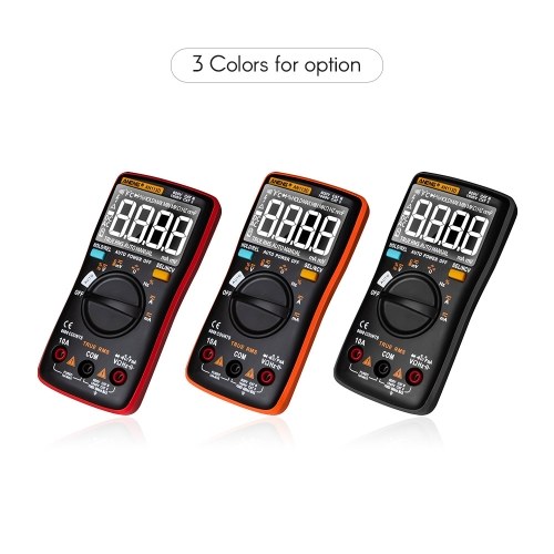 ANENG AN113D Digital Multimeter Electrical Meter 6000 Counts DC/AC Current Voltage Tester Meters True RMS Auto Ranging LCD Display Temperature Measurement 