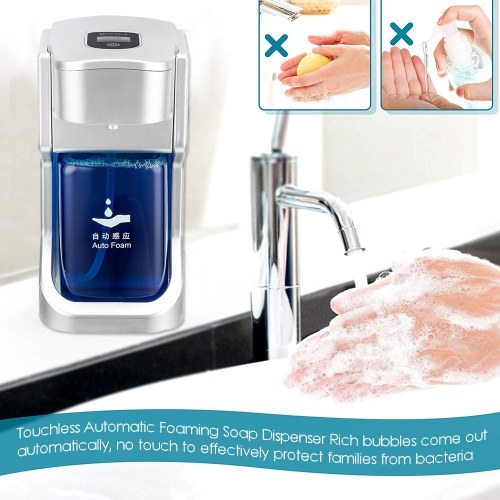 

Automatic Foaming Soap Dispenser Touchless Soap Dispenser with Infrared Motion Sensor 14oz/400ml Volume Control Soap Pump for Bathroom Kitchen Hotel Restaurant