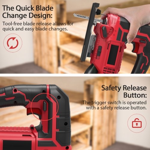 Meterk 20V cordless jigsaw kit