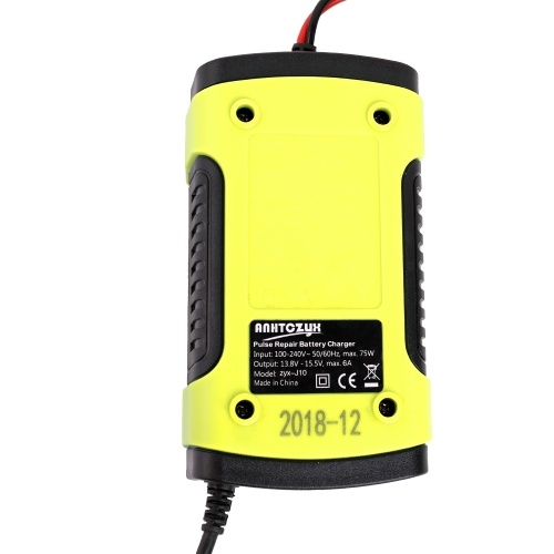 

12V 6A Full Automatic Car Battery Charger Intelligent Fast Power Charging Pulse Repair Chargers Wet Dry Lead Acid Battery-chargers with Digital LCD Display