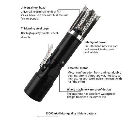 

Useful Electric Fish Scaler Fishing Scalers Clean Fish Remover Cleaner Descaler Waterproof Scraper Seafood Tools