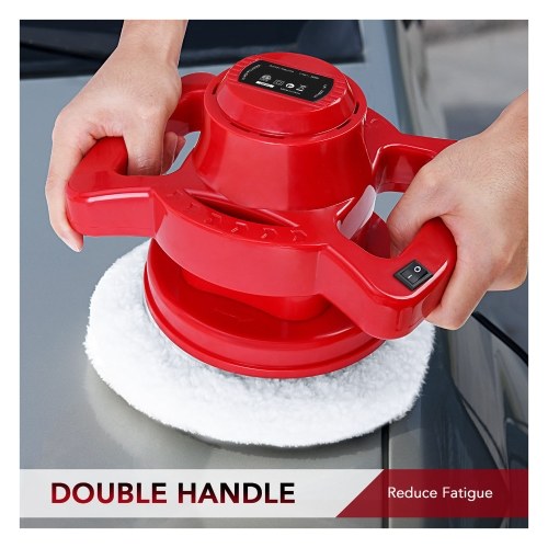 

METERK Buffer Polisher, Meterk 10-дюймовый случайный орбитальный автомобильный полировщик, 3200 об / мин Буферный воск с двумя ручками с полирующими восковыми подушечками и перчатками, идеально подходит для шлифования автомобилей, полировки, вощения, герм