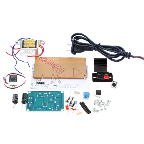 LM317 1.25V-12V Continuously Adjustable Regulated Voltage Power Supply DIY Kit with Transformer