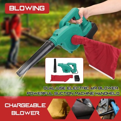

Dual-use Electric Air Blower Powerful Suction Machine Handheld Lithium Battery Changeable Home Dust Collector Cleaner Power Tool