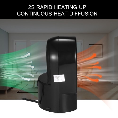 

Ceramic Portable Space Heater 500W Mini Electric PTC Fan Heater with Tip-Over and Overheat Protection 86 sq.Ft Fast Heating for Indoor Desk Office Floor Black