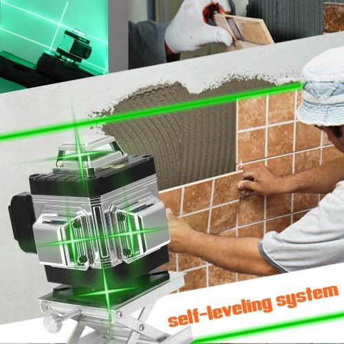 

Multifunctional 16 Lines Laser Level 3° Self-leveling Function Leveling Tool Omnidirectional Ground and Wall Sticker with Vertical Horizontal Oblique Line