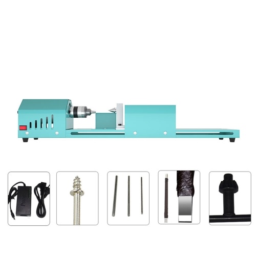 Small Size Home Household Wood Working Turning Lathe Multifunction Infinitely Variable Speed Cutting Grinding Drilling Tools