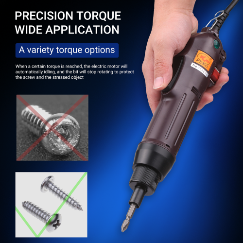 

Industrial Electric Screwdriver 3.2Nm Adjustable Torque Electrical Screwdriver Corded Automatic Electric Batch Torque Power Tool 110V