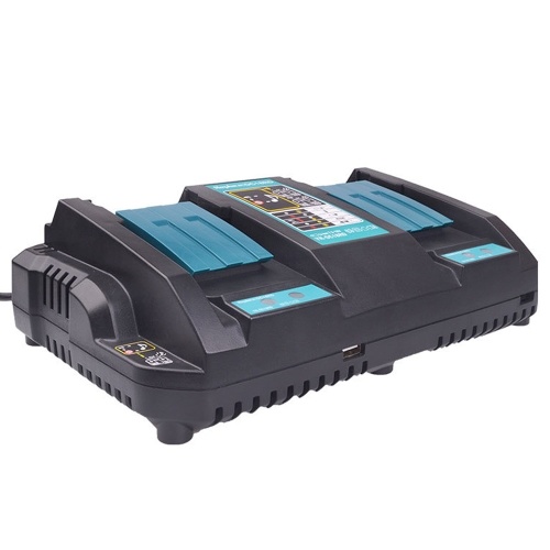

DC18RD Dual Ports 6A 18V Lithium Battery Charge Device Perfect Replacement for Makita DC18RD Power Adapter with USB Interface