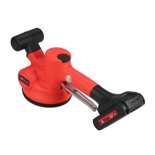 KKmoon 500~12000RPM/MIN Handheld Tile Tiling Machine Self-locking Wall Floor Tiling Machine Portable Tiles Laying Tool Electric Trowel with 130*130mm Suction Cup Dual 10000mAh Lithium Battery US Plug