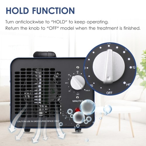 Commercial Ozone Generator with Timer Hold Function 10000mg/h Stainless Steel Ozonator Industrial Cleaning Machine Compact Air Cleaner Air Purifier 110V US Plug