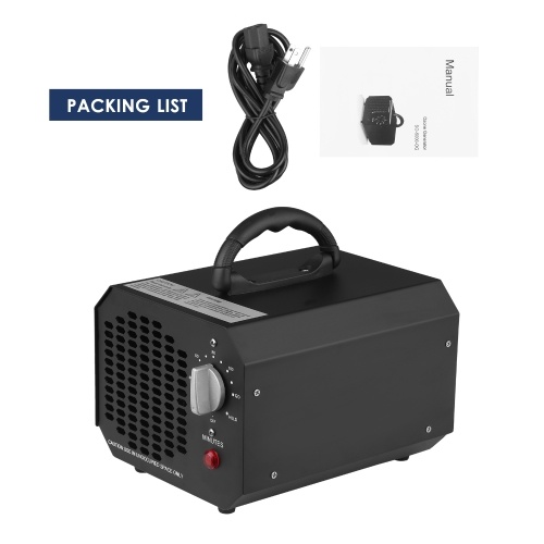 

Commercial Ozone Generator with Timer Hold Function 5000mg/h Stainless Steel Ozonator Industrial Cleaning Machine Compact Air Cleaner Air Purifier 110V US Plug