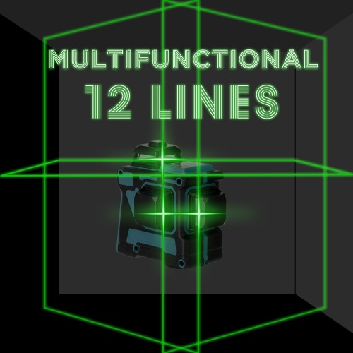 

Multifunctional 3D 12 Lines Laser Level Tool Vertical Horizontal Lines with Self-leveling Function
