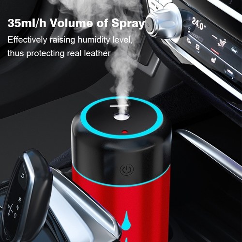 

Car Humidifier Air Humidifier USB Humidifier Two Spray Modes Portable Air Purifier Diffuser with Colorful LED Lights 285ml Water Tank