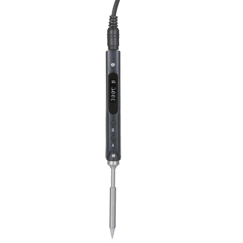 

SEQURE Mini Electric Soldering Iron with OLED Digital Display Intelligent Soldering Iron Kit with 45W PD Power Adapter and 4 Iron Heads Black EU Plug