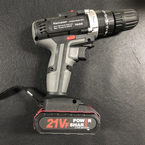 

21V Household Multifuctional Electric Drill Mini Screwdriver Rotation Ways Speeds Torques Adjustable with Two Batteries