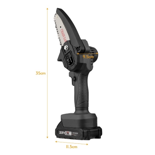 

Yuclam Mini Chainsaw Handheld Cordless Chainsaw 4-Inch 21V Electric Chainsaws One-Handed Portable Chainsaw with LED Light Splash Guard Safety Lock for Garden Tree Logging Trimming Bush Wood Cutting
