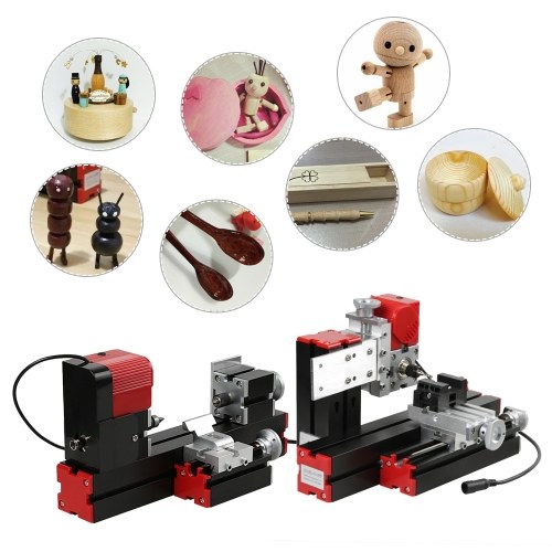 

Mini DIY 6 in 1 Multipurpose Machine Multi-functional Motorized Transformer Jigsaw Grinder Driller Plastic Hardware Lathe Wood Lathe Drilling Sanding Turning Milling Sawing Machine Tool Kit Metal Version