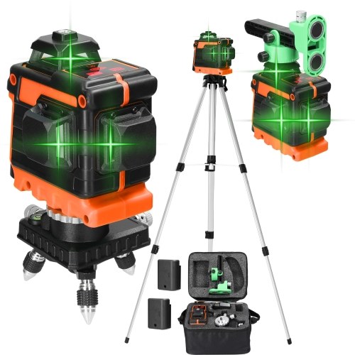

Mini Multifunctional 12 Lines Green Light Laser Level 3° Self-leveling Machine USB Rechargeable Lithium Battery Leveling Tool 3 Colors Optional