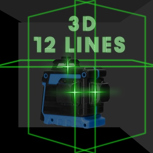 

Mini Multifunctional 12 Lines Green Light Laser Level 3° Self-leveling Machine USB Rechargeable Lithium Battery Leveling Tool 3 Colors Optional