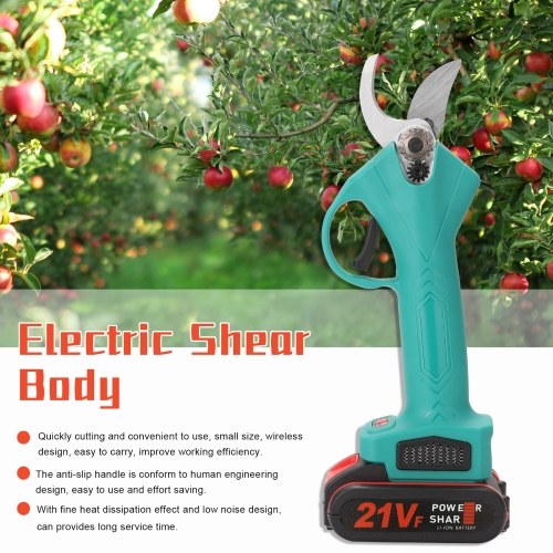 

KKmoon 21V Cordless Electric Pruner Pruning Shear Efficient Fruit Tree Bonsai Pruning Branches Cutter Landscaping Tool
