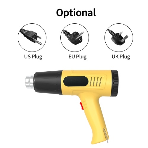 

2000W Electronic Heat Gun Portable Hot Air Gun 300℃/ 600℃ Dual Temperature Handheld Industrial Heat Gun for Heat Shrinkage Drying Paint Removal Adhesive Welding Crafts