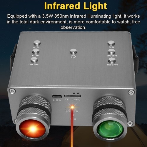 4K Digital Infrared Night-Visions 600M Full-Dark Viewing Day Night Use with 3.0Inch IPS Screen Support 8X Digital Zoom 