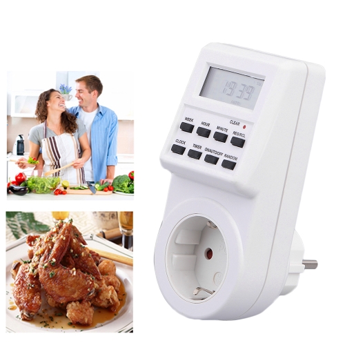 

Plug-in Programmable Timer Switch Socket with Clock Summer Time Multi Function US Plug