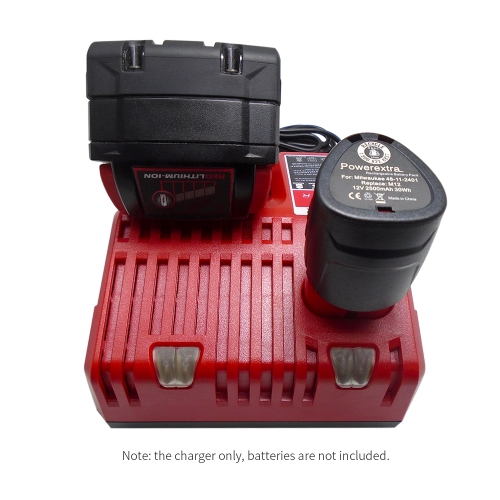 

Replacement Li-ion Battery Charger Power Tool Lithium-ion Battery Charger for Milwaukee M12 M18 Battery Packs AC110-230V