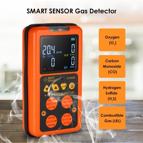 

SMART SENSOR ST8900 4 in 1 Gas Detector H₂S and CO Monitor