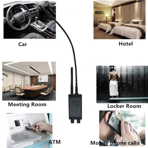 

M8000 1MHz-12GHz Radio Anti-spy Detector GSM RF Signal Auto Tracker GPS Tracker Finder Bug with Long Magnetic LED Antenna