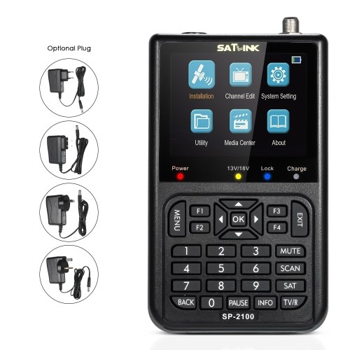 

SATLINK SP-2100 Digital Satellite Finder Signal Finder Satellite Searching Meter Digital Satellite Signal Finder Meter with Carrying Pouch and Strap