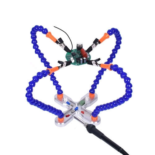 

Multi Soldering Helping Hands Third Hand Tool with 4pc Flexible Arms Circuit Board Welding Auxiliary Tools Soldering Repair Tool