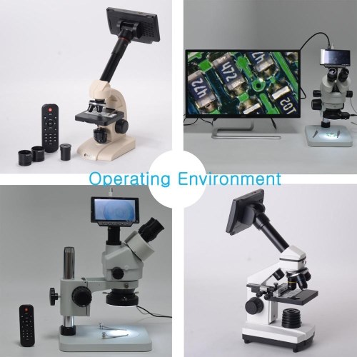 

HY-1070 5 Inch Screen 16MP 4K 1080P 60FPS USB & WIFI Digital Industry Microscope Camera 150X C-mount Lens 1/2.3 Imaging Sensor