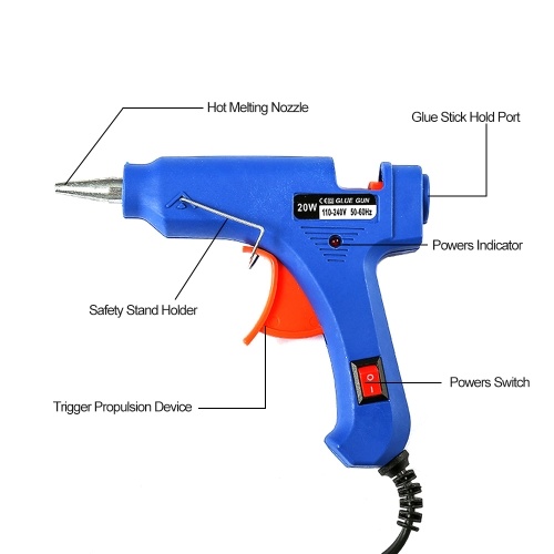 

20W 100V-240V High Temperature Hot Melt Glue Guns Automatic Temperature Heating Power Fast Heat Tool for DIY Crafts / Projects / Fast Home Repairs / Creative Arts