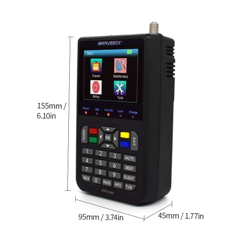 

V9 Finder Digital Satellite Finder LCD Satellite Finder Digital Satellite Signal Finder Meter Satellite Meter Satellite Finder 3.5 inch LCD Digital Display Satellite Television