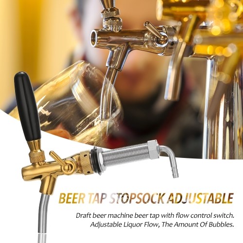 

Beer Tap Stopsock Adjustable With Chrome Plating Beer Home Brewing With Ball Lock