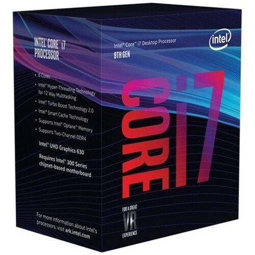 

Intel - Core i7-8700 Coffee Lake Шестиядерный процессор для настольных ПК с частотой 3,2 ГГц